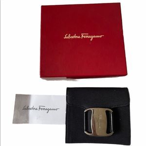 Salvatorre Ferregamo Black Short Wallet New